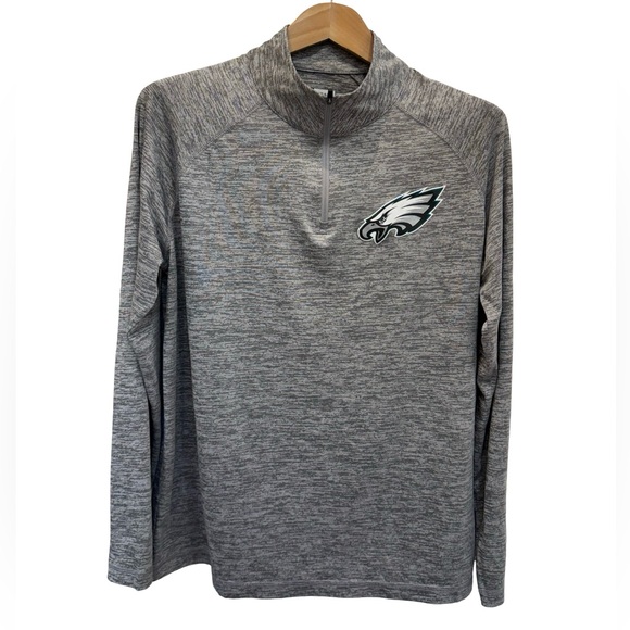 Philadelphia Eagles Team Apparel Gray NFL Pullover.Large - Picture 2 of 7